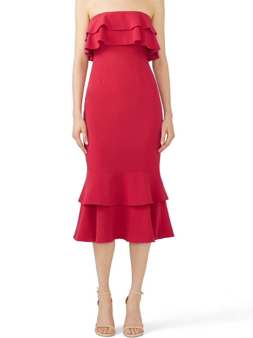 Cinq a Sept Ezana Midi Ruffle Dress